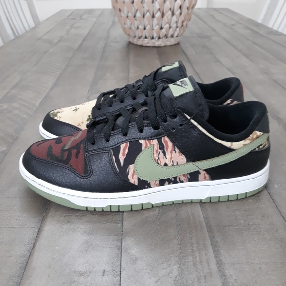 Nike Other - Nike Dunk Low Crazy Camo Sneakers Sz 10